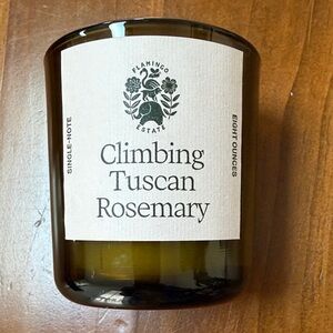 Flamingo Estate Climbing Tuscan Rosemary Soy Wax Candle (8 oz) Burned twice
